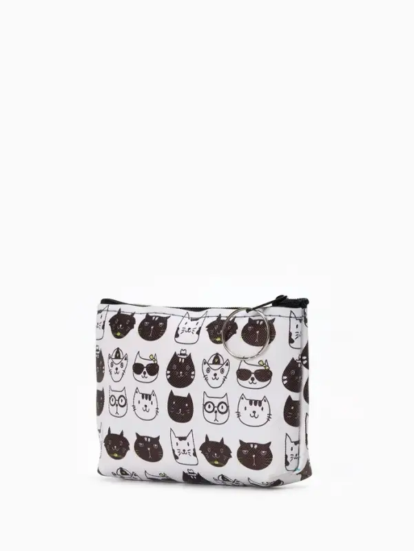 Кошелёк маленький &laquo;Коты&raquo;, монетница, на молнии, МИКС