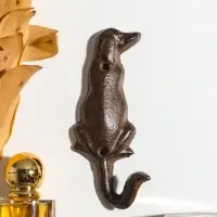 Крючок настенный &laquo;Охотничья собака&raquo;, ключница декоративная, чугун, 4.8&times;13.5&times;3.5 см
