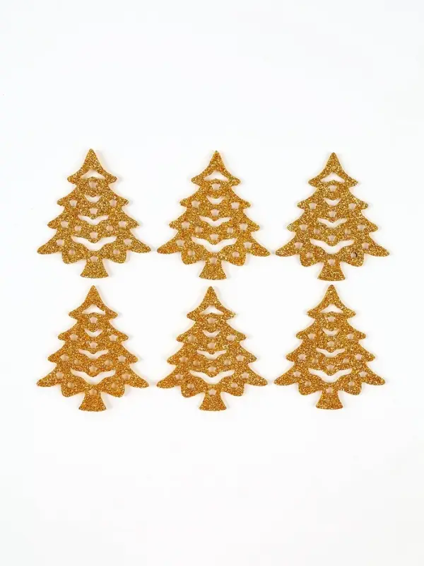 Декор Декор "Золотые елочки", набор 6 шт.