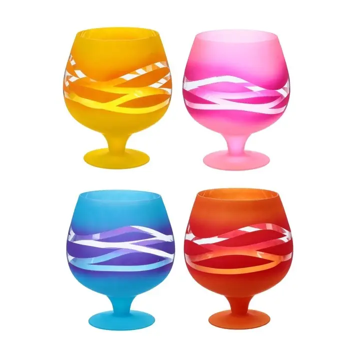 Ваза для цветов &laquo;Фэнтези&raquo; бренди бокал на ножке, 7 л, h=29 см, d=16.5 см, стекло, МИКС