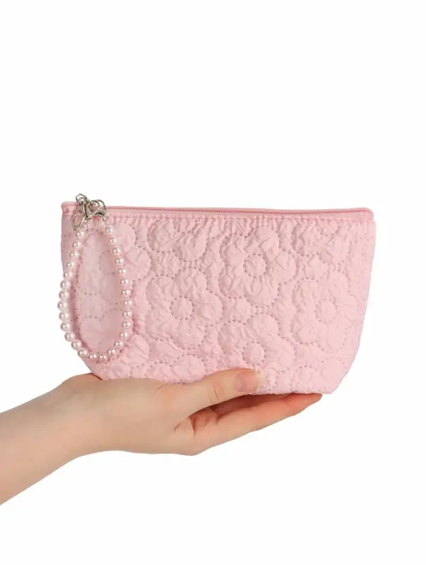 Косметичка дор Цветок 22*6*16, отд на молнии, розовый