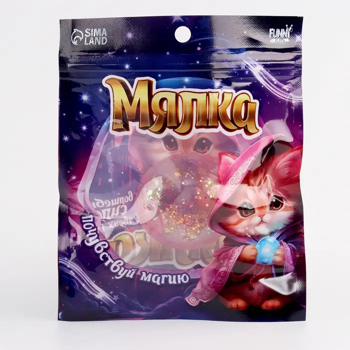 Антистресс сквиш мялка «Котики»,цвета микс,с сахаром, в пакете Антистресс сквиш мялка «Котики»,цвета микс,с сахаром, в пакете