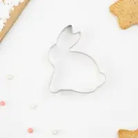 Форма для печенья Доляна «Зайка», металл, 7×5,5×2 см, серебристая Форма для печенья Доляна «Зайка», металл, 7×5,5×2 см, серебристая
