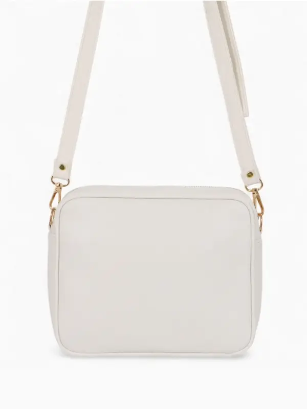 Сумка женская на молнии TEXTURA, 22&times;8&times;17 см, с цветным принтом, белая