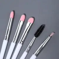 Набор кистей для макияжа COLOR POWER pink, 10 шт., в чехле, белый