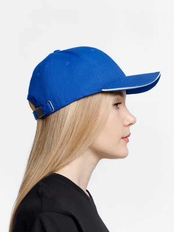 Бейсболка Buffalo, ярко-синяя с белым Бейсболка Buffalo, ярко-синяя с белым