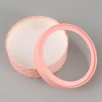 Коробка подарочная с окном &laquo;Цветы&raquo;, 16&times;16&times;5 см, круглая