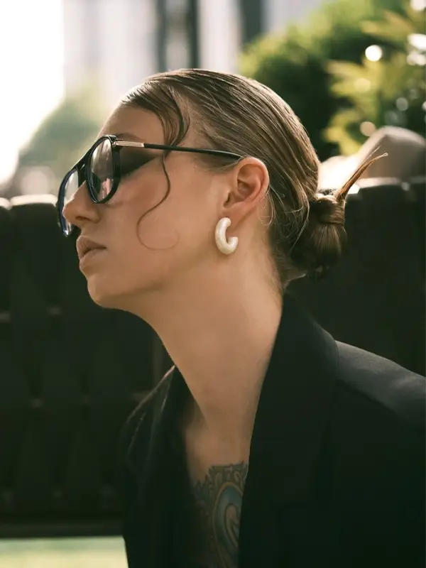 Набор серьги и каффы 7 шт Набор серьги и каффы 7 шт "Нежность", цветной в серебре