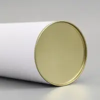 Тубус 92&times;260 мм (240 мм внутр. высота) под футболку, картон, белая, металлическая крышка