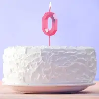 Свеча для торта, цифра «0», 8,5 х 3 см