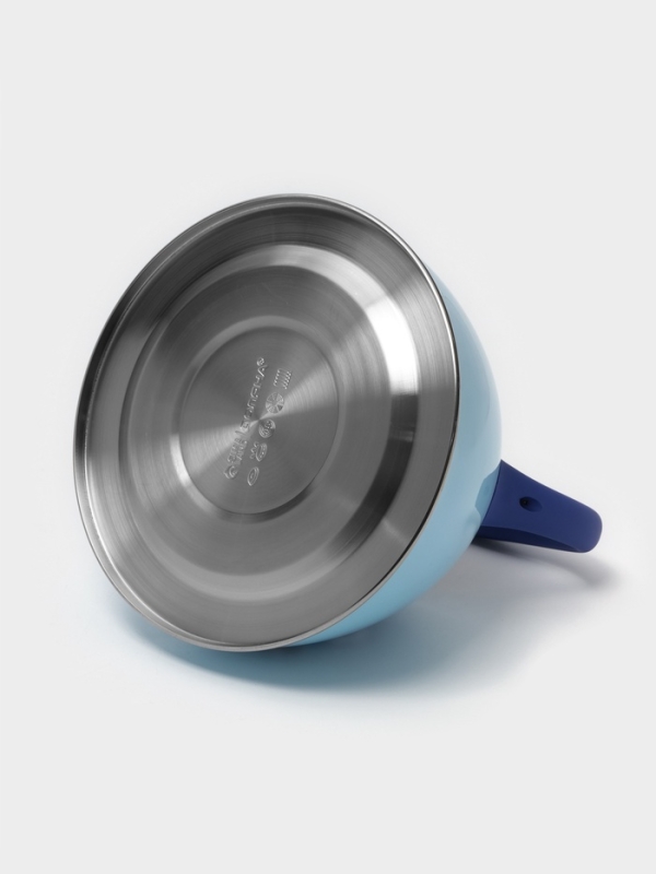 Чайник со свистком из нержавеющей стали Доляна «Свиристель», 3 л, цвет голубой