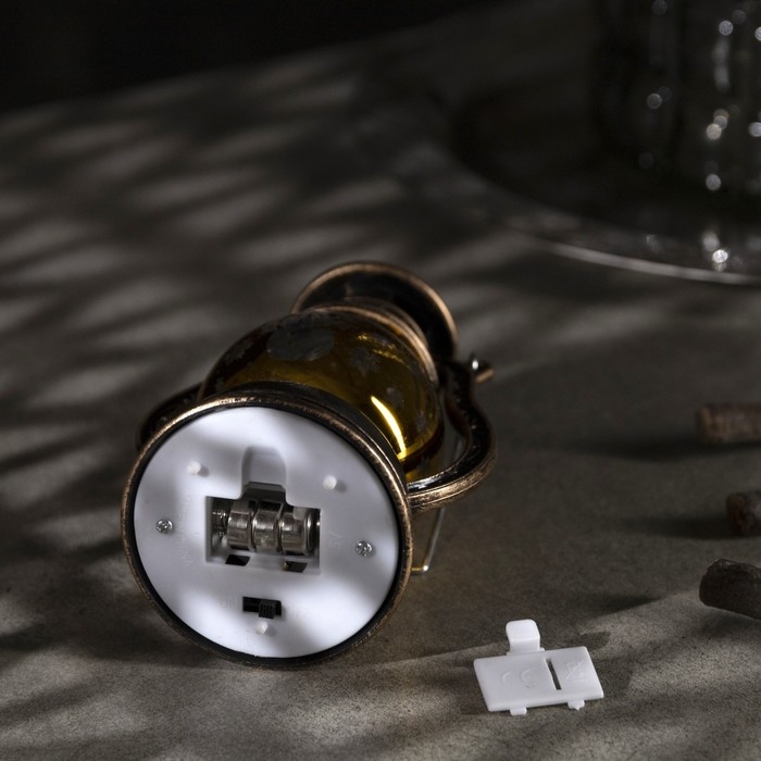 Светодиодная фигура «Фонарь со снеговиком» 8 × 12 × 6 см, пластик, батарейки AG13х3 (в комплекте), свечение тёплое белое