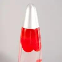 Лава - лампа RISALUX &laquo;Ракета&raquo;, Е14, 30 Вт, от сети 220 В, серебристая, 34&times;8.5&times;8.5 см