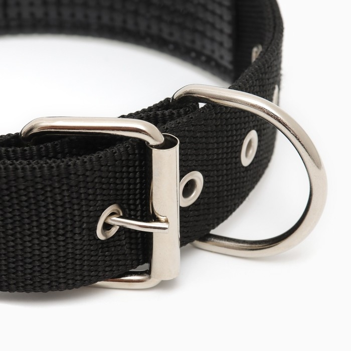 Ошейник  Ошейник "Комфорт" комбинированный, 60 х 4 см, ОШ 45-55 см, чёрный