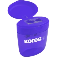 Точилка для карандашей Kores Deposito с контейнером, 2 отв, пластик,ассорти