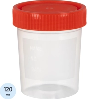 Контейнер д/сбора биопроб стерильный 120 мл 250 шт/уп Пластилаб