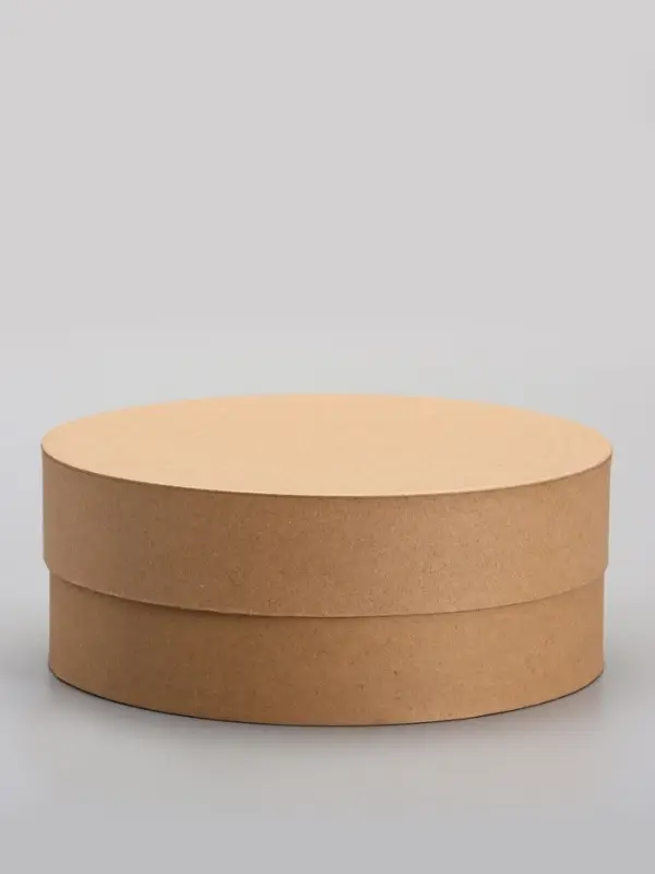 Коробка круглая подарочная крафт, 20&times;8 см