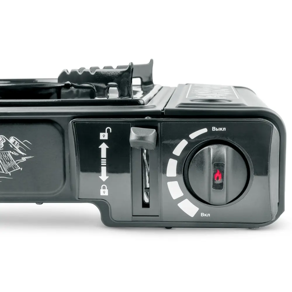 Плита газовая портативная в кейсе AVS GS-02 (встроен.переходник)