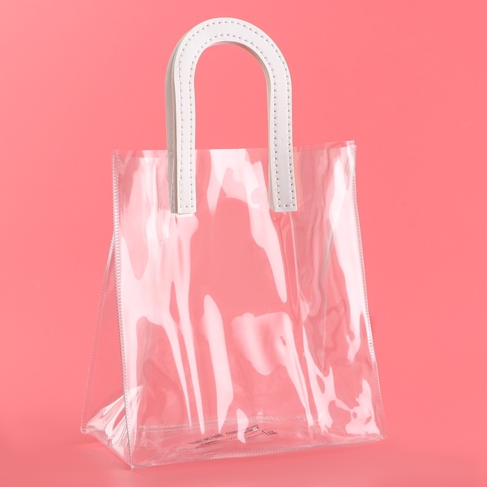 Пакет подарочный из ПВХ, белый, 20 х 18 х 10 см Пакет подарочный из ПВХ, белый, 20 х 18 х 10 см