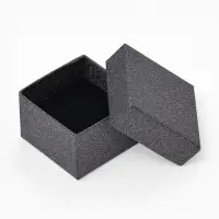 Коробочка подарочная под серьги, кольцо &laquo;Блеск&raquo;, 5&times;5 см, (полезная часть 4.5&times;4.5 см), чёрная
