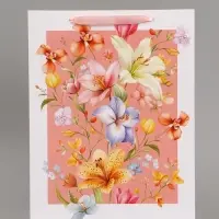 Пакет подарочный &laquo;Цветы&raquo;, 31&times;40&times;11.5 см