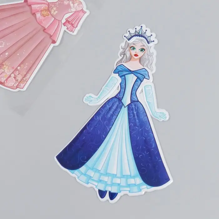 Наклейка-игра «Одень куклу. Принцесса», для скрапбукинга, творчества, пластик, 15×20 см