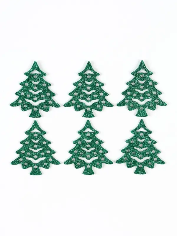 Декор Декор "Зеленые елочки", набор 6 шт.