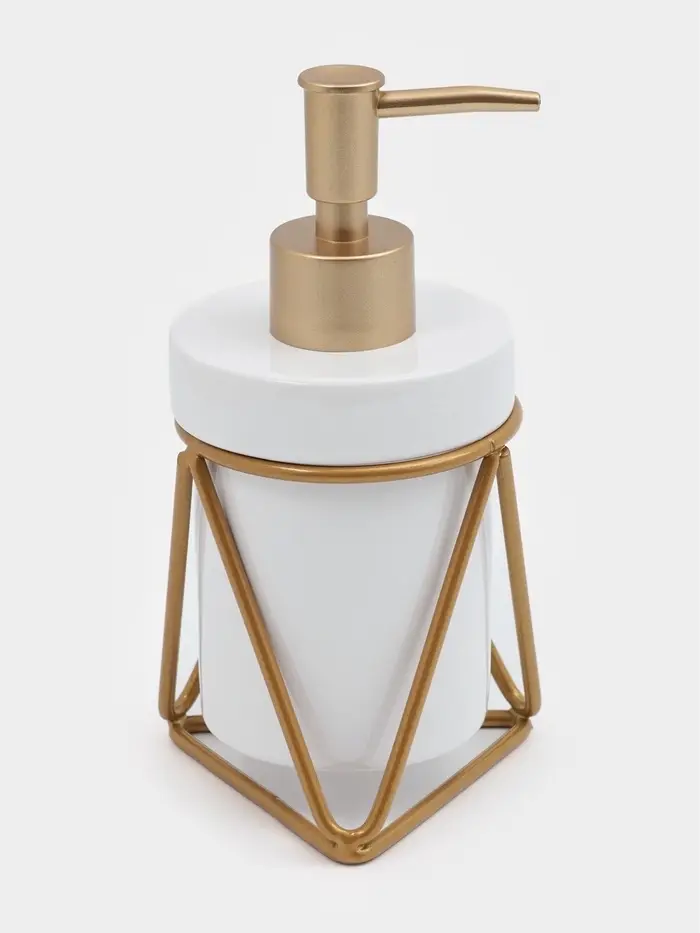 Дозатор для мыла SAVANNA &laquo;Геометрика&raquo;, 250 мл, на подставке, белый