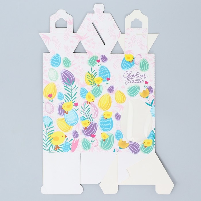 Коробка кондитерская складная, упаковка «Поздравляю с Пасхой!», Пасха, 8 х 8 х 21 см Коробка кондитерская складная, упаковка «Поздравляю с Пасхой!», Пасха, 8 х 8 х 21 см