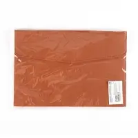 Папка-конверт на кнопке, формат А5, кожзам, коричневая
