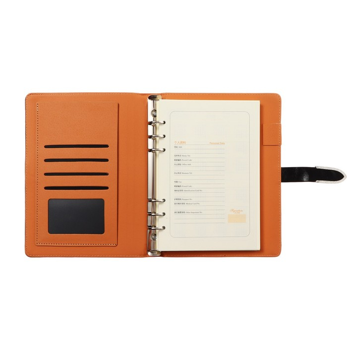 Органайзер на кольцах А5, 90 листов в линейку, с хлястиком, МИКС Органайзер на кольцах А5, 90 листов в линейку, с хлястиком, МИКС