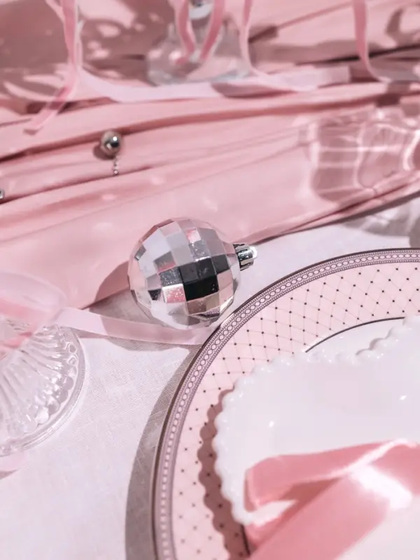 Тарелки WY Paradise, d=25.5 см, набор 2 шт., фарфор, белые, розовые