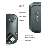 Мышь компьютерная Ugreen MU001 (90374) зеленый WLS