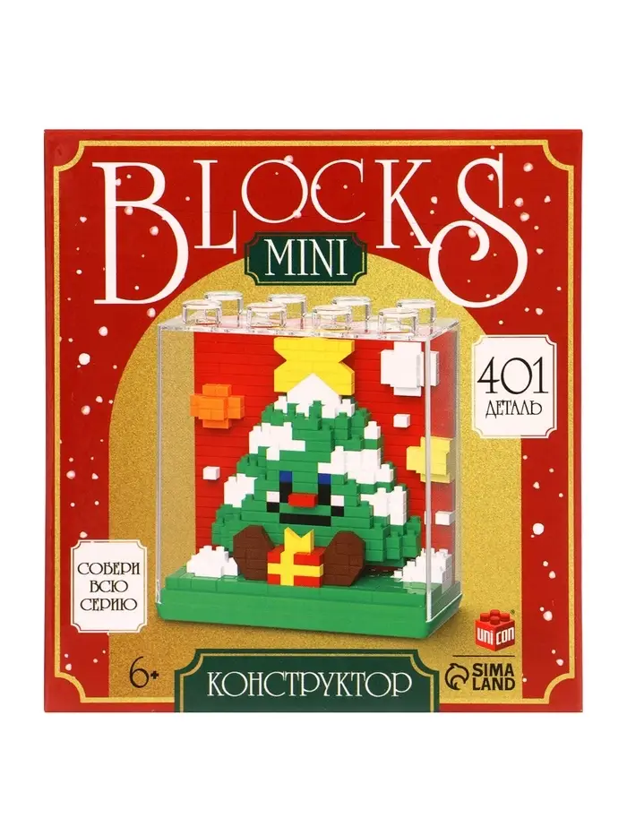 UNICON Конструктор "Mini Blocks", 401 деталь, елочка