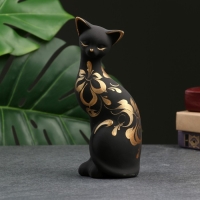 Фигура "Кошка ушастая" 7х8х19см черная