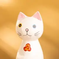 Сувенир «Кот сидячий», 7×5×15 см, дерево, белый