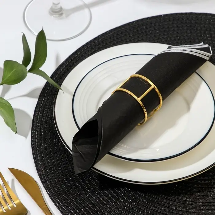 Кольцо для салфетки Noble, 4,5×2,9 см, цвет золотой