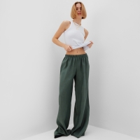 Брюки женские oversize MINAKU: MINAKU: Safari цвет зеленый, размер 52