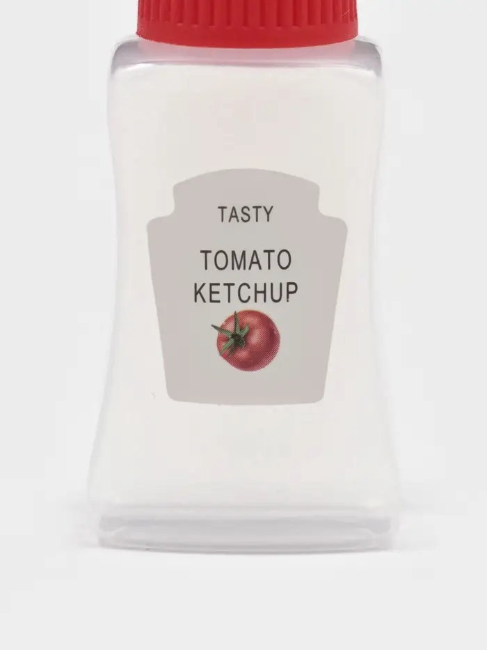 Бутылки для соуса &laquo;Мини&raquo;, набор 2 шт., 24 мл, 7.3&times;3&times;2.2 см, пластик, прозрачные, наклейка МИКС