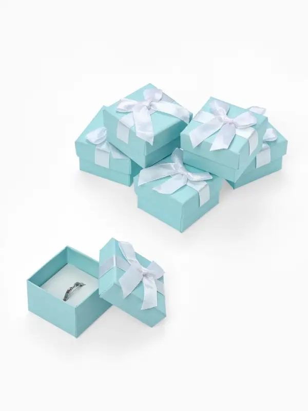 Набор коробочек подарочных 6 шт. под кольцо &laquo;Тиффани&raquo; 5&times;5, цвет бирюзовый (3593346)