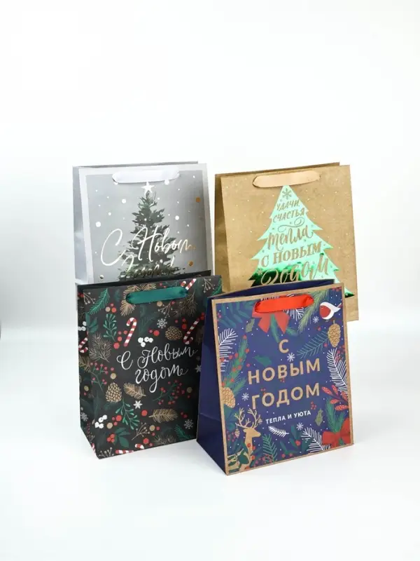 Набор новогодних пакетов &laquo;Еловый лес&raquo;