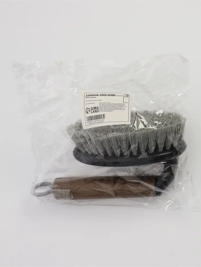 Щетка утюжок &laquo;Олаф&raquo; деревянная ручка, 15.5&times;6.8 см, чёрная