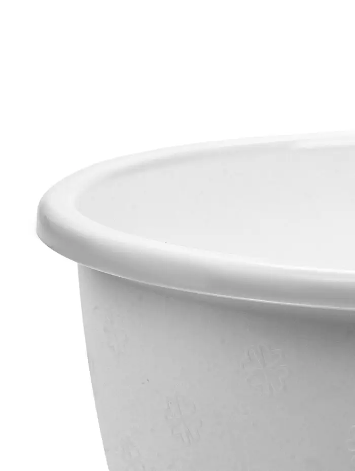 Горшок для цветов с поддоном 2,1 л d18 см h14 см "Цветочек" белый