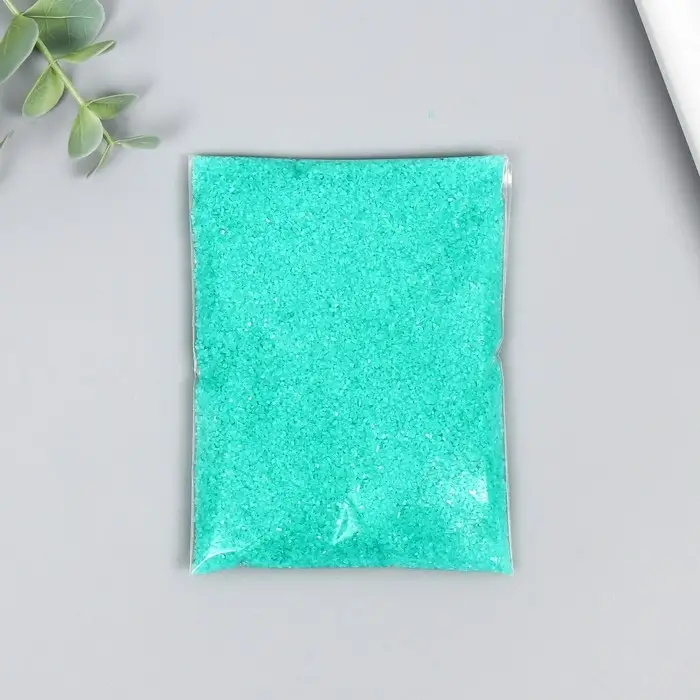 Песок цветной в пакете "Изумруд" 100±10 гр МИКС