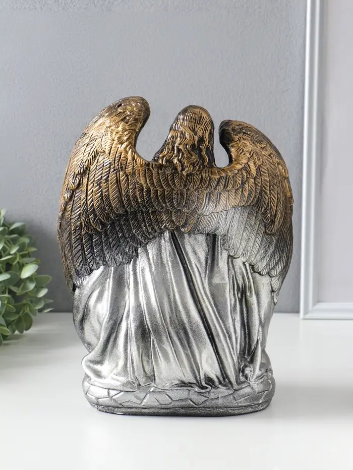 Фигура "Ангел хранитель" бронза с золотом 30х23х14 см