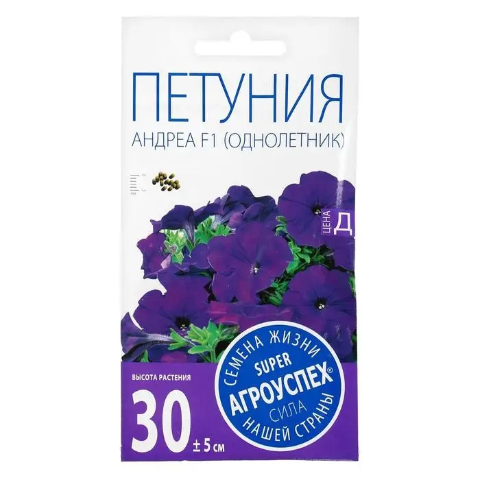 Семена цветов Петуния Андреа F1, фиолетовая, многоцветная, однолетник, 10 шт Семена цветов Петуния Андреа F1, фиолетовая, многоцветная, однолетник, 10 шт