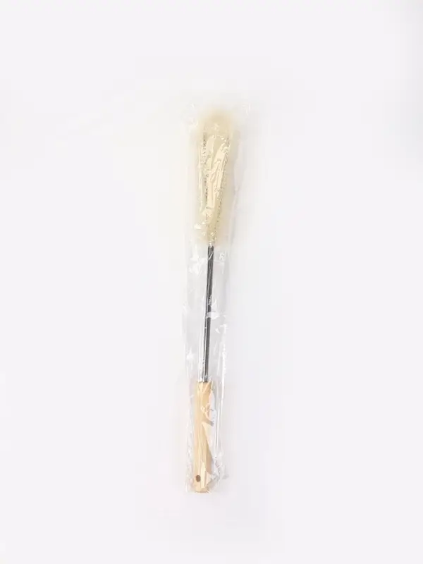 Ерш для бутылей, 50&times;8&times;4 см, форма кольцо, бамбуковая ручка, ворс бежевый