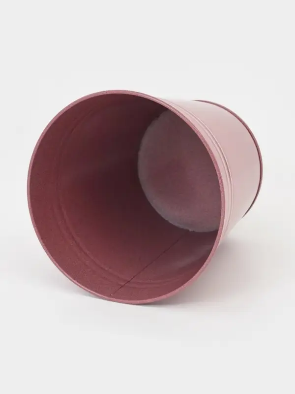 Вазон без ручек, 5 л, h=20.5 см, нержавеющая сталь, розовый