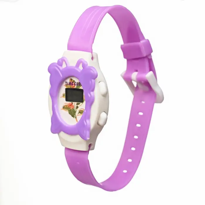 Часы наручные электронные, детские "Бабочка", d-3 см, длина 19.5 см