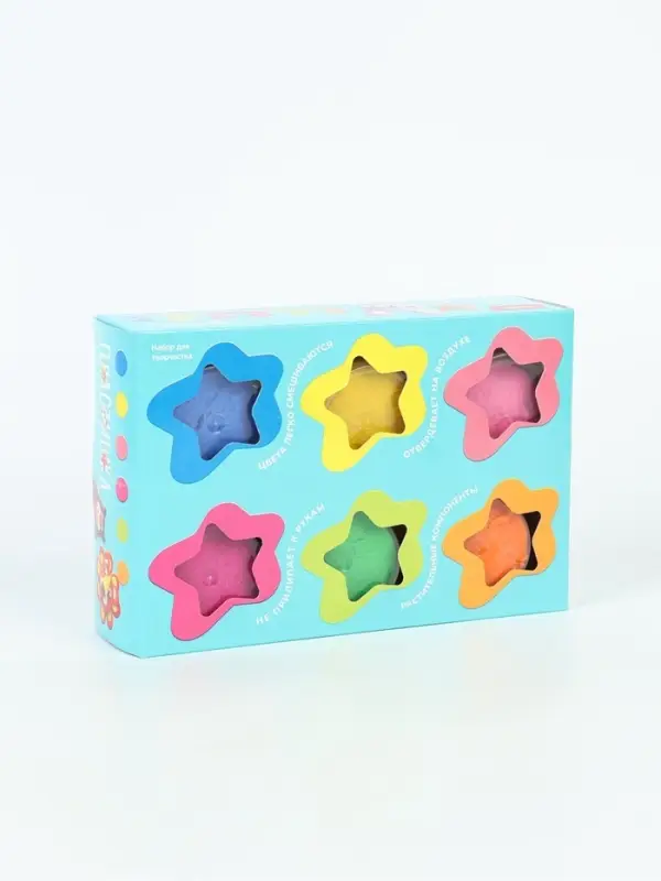 Тесто для лепки &laquo;Пластишка № 1&raquo;, 6 цветов по 80 г